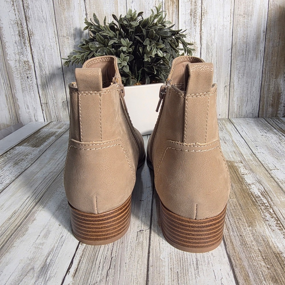 MIA Aulora Taupe Ankle Boots Womens 7.5 M Low Block Heel Booties MH2546SC - Picture 4 of 9